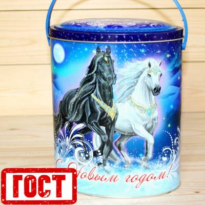 Сладкий новогодний подарок по ГОСТу в жестяной упаковке в Серпухове