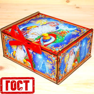 Детский новогодний подарок по ГОСТу в упаковке из дерева 2026 в Серпухове