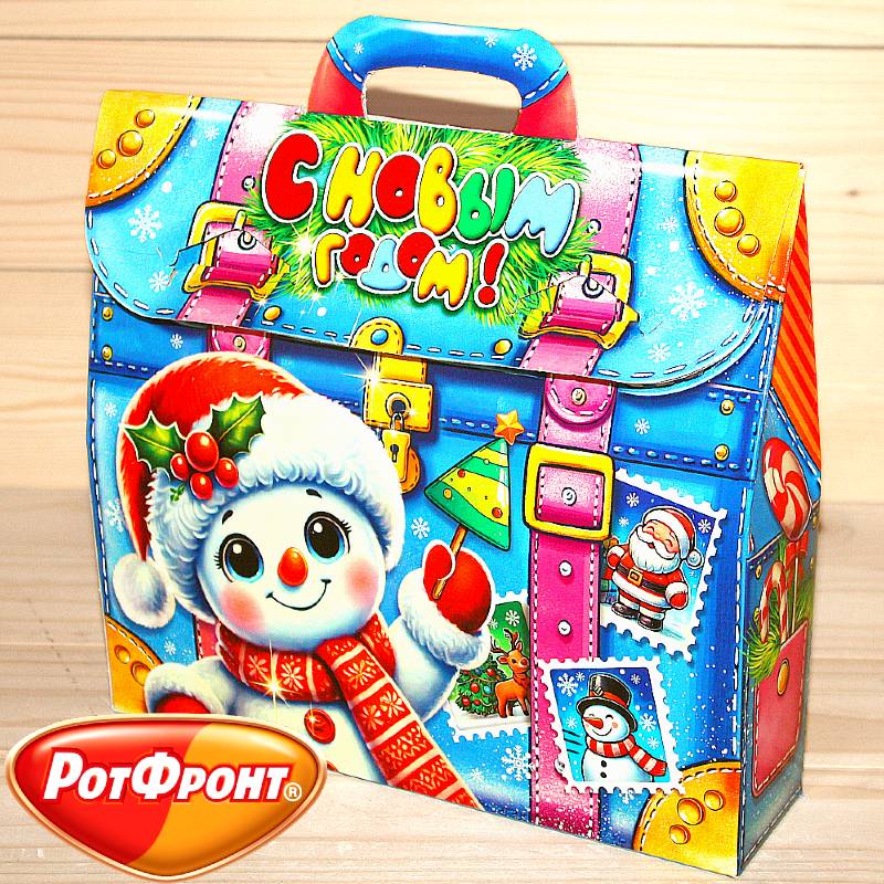 Сладкий новогодний подарок от Рот-Фронт в картонной упаковке в Серпухове